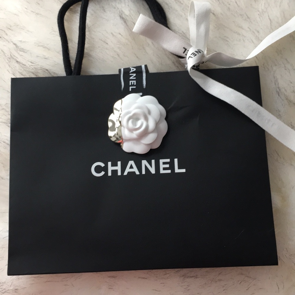 Chanel Small Gift Bag with Camelia & Ribbon